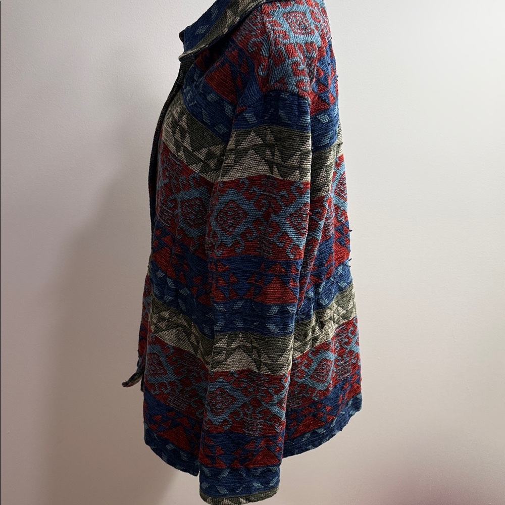 Coldwater Creek Multicolor Patterned Utility Jack… - image 2